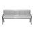 Leisure Craft 6 Ft Long Roll Formed Perforated Bench - Granite