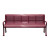 Leisure Craft 6 Ft Long Roll Formed Perforated Bench - Burgundy