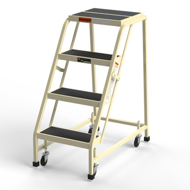 Office Container Stack Ladder EGA Office Rolling Ladders | OSHA Rated, USA Made | Material Flow - 6