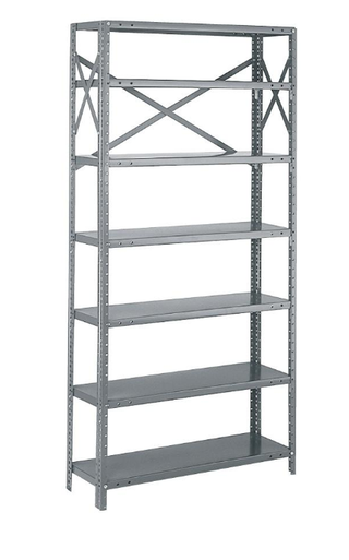 B-1　シェルフパーツ　不锈钢货架　stainless steel shelf Tri-Boro Klip-It Light Duty 7-Shelf Open | Material Flow