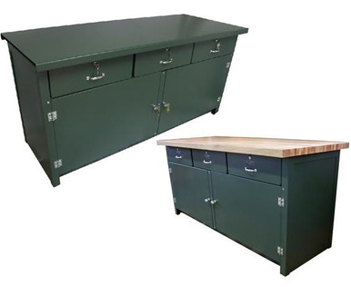 Pollard Workbench Steel or Hardwood Top | Material Flow