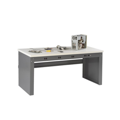 Tennsco Electronic Workbench with Plastic Top And Panel Legs