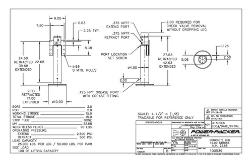 Power-Packer 100539 LANDING LEG