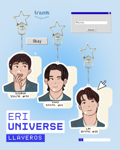 ⋆˚࿔ Eri Universe llaveros ˗ˏˋ ♡ ˎˊ˗ Sobrepedido!