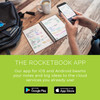Rocketbook EVRF-L-K-CKG Fusion Smart Reusable Notebook with Pen and Microfiber Cloth, Letter Size, Terrestrial Green