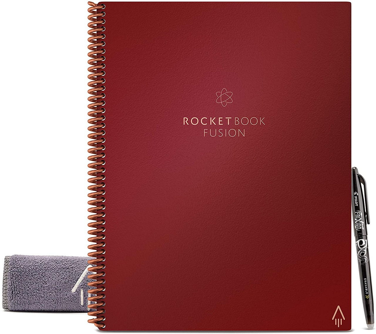 Rocketbook Core Smart Reusable Spiral Notebook, Gray, 8.5 x 11, Lined