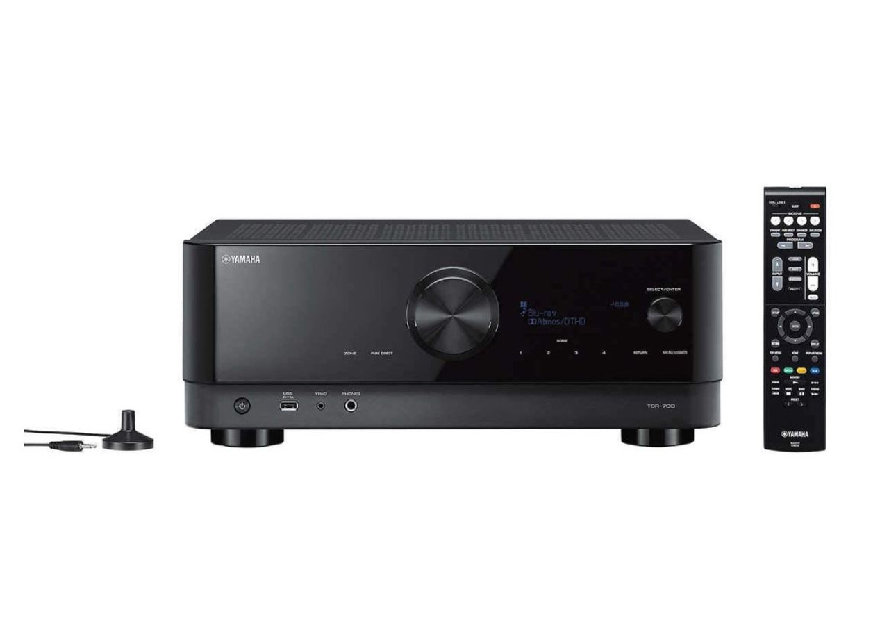 Yamaha TSR-700BL 7.1 Channel 8K HDMI and MusicCast AV Receiver