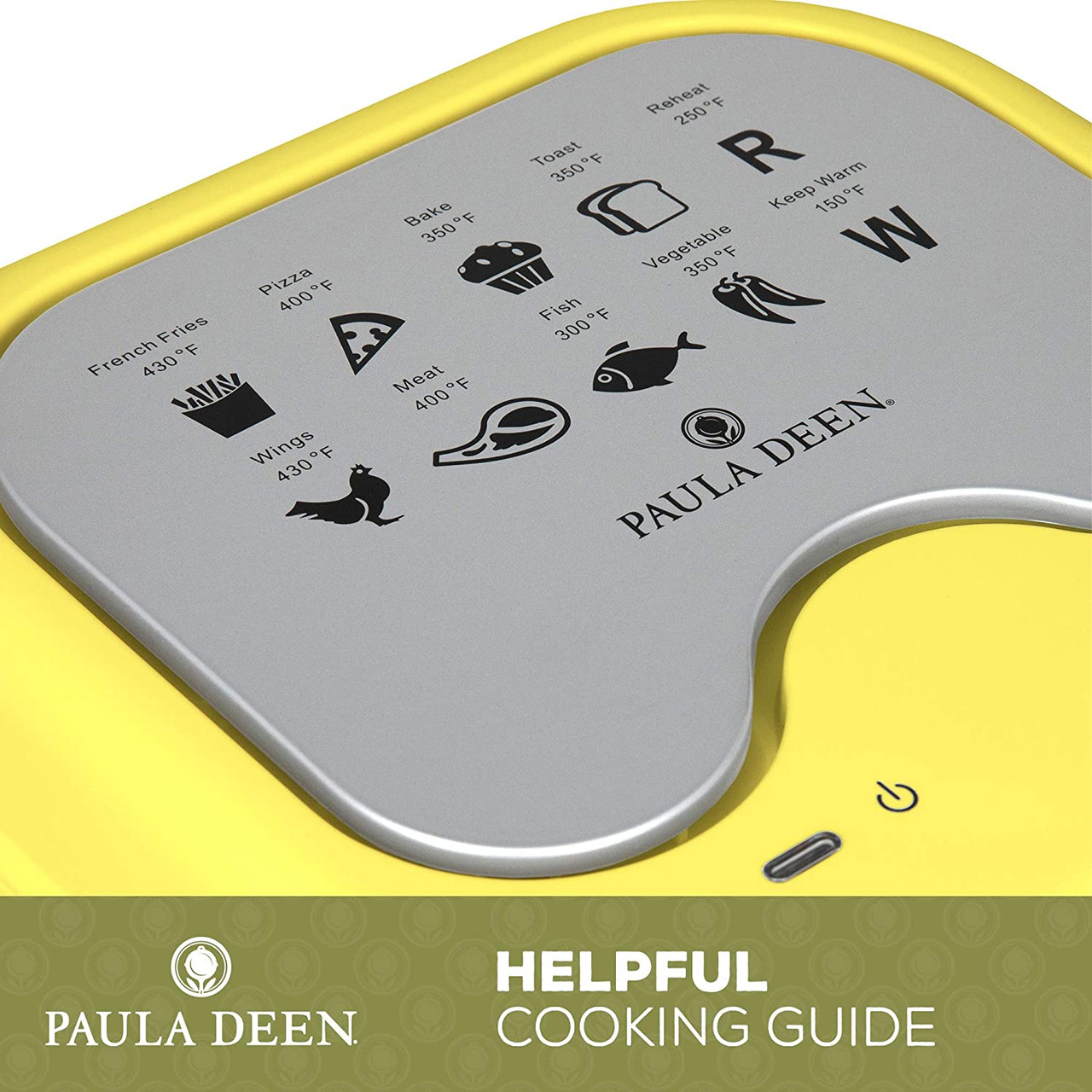 Paula Deen PDAF8TX-2BU 8.5QT 1700 Watt Large Air Fryer, Rapid Air  Circulation System, Butter Yellow