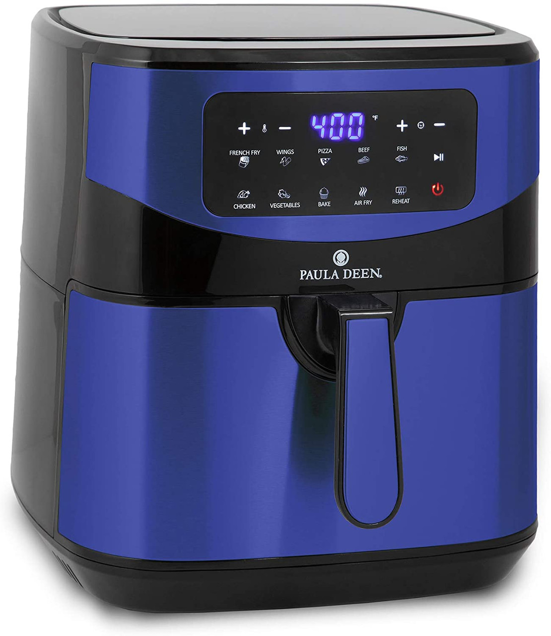 Paula Deen PDKDF579BS Stainless Steel 10 QT Digital Air Fryer 1700 Watts,  LED Display, 10 Preset Cooking Functions, Ceramic Non-Stick Coating, Auto  Shut-Off, 50 Recipes Blue Stainless - Deal Parade
