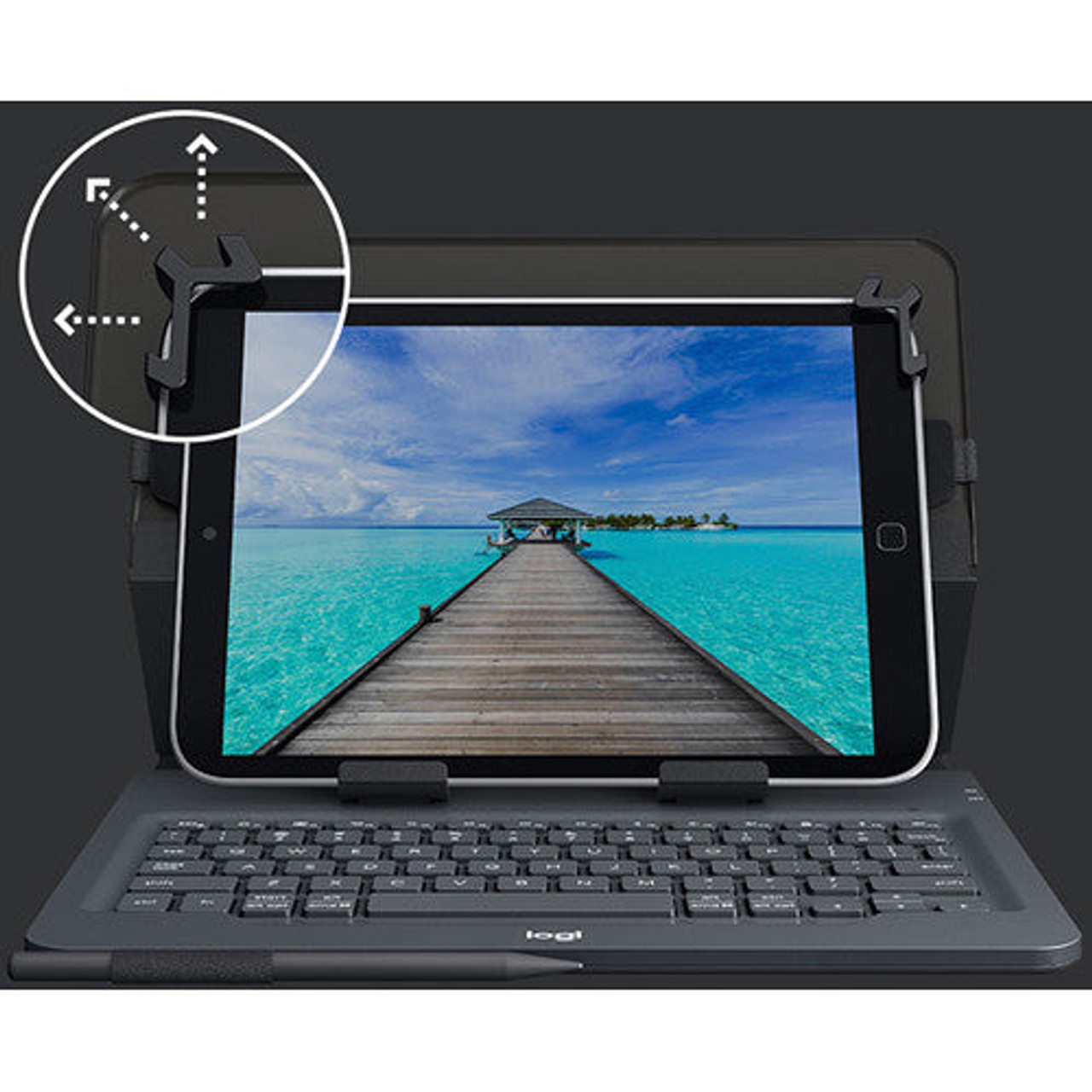 Logitech Wireless Bluetooth Keyboard Case for 9-10 inch Apple, Android, Windows - Seller Refurbished - Deal Parade