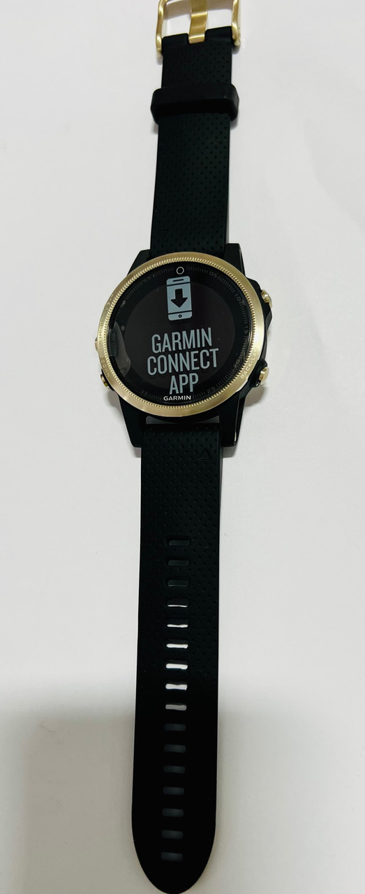 Garmin G010-N1685-B4 Fenix 5S Sapphire Goldtone with Black Band Multisport Watch - Certified Refurbished