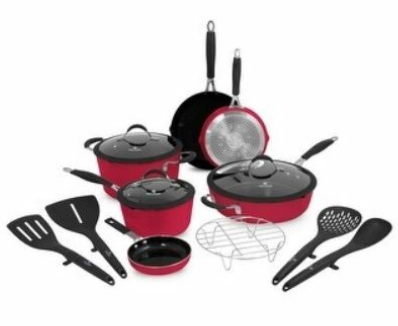 Paula Deen 12-piece Porcelain Cookware Set - Oatmeal Speckle 