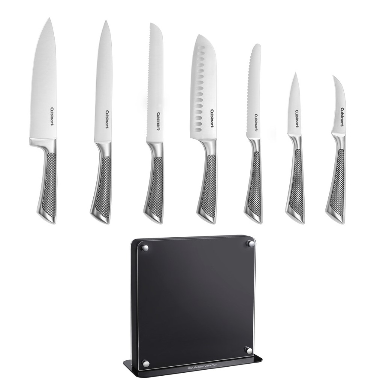  Cuisinart C77SS-17P 17-Piece Artiste Collection Cutlery Knife  Block Set, Stainless Steel Includes Cuisinart Bamboo Cutting Board and Measuring  Spoons: Home & Kitchen