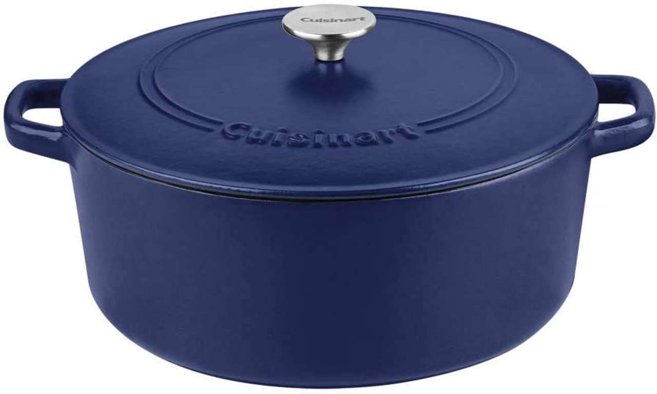  Cuisinart Chef's Classic Enameled Cast Iron 5-Quart Round  Covered Casserole, Cardinal Red: Dutch Oven Cast Iron Enamel: Home & Kitchen