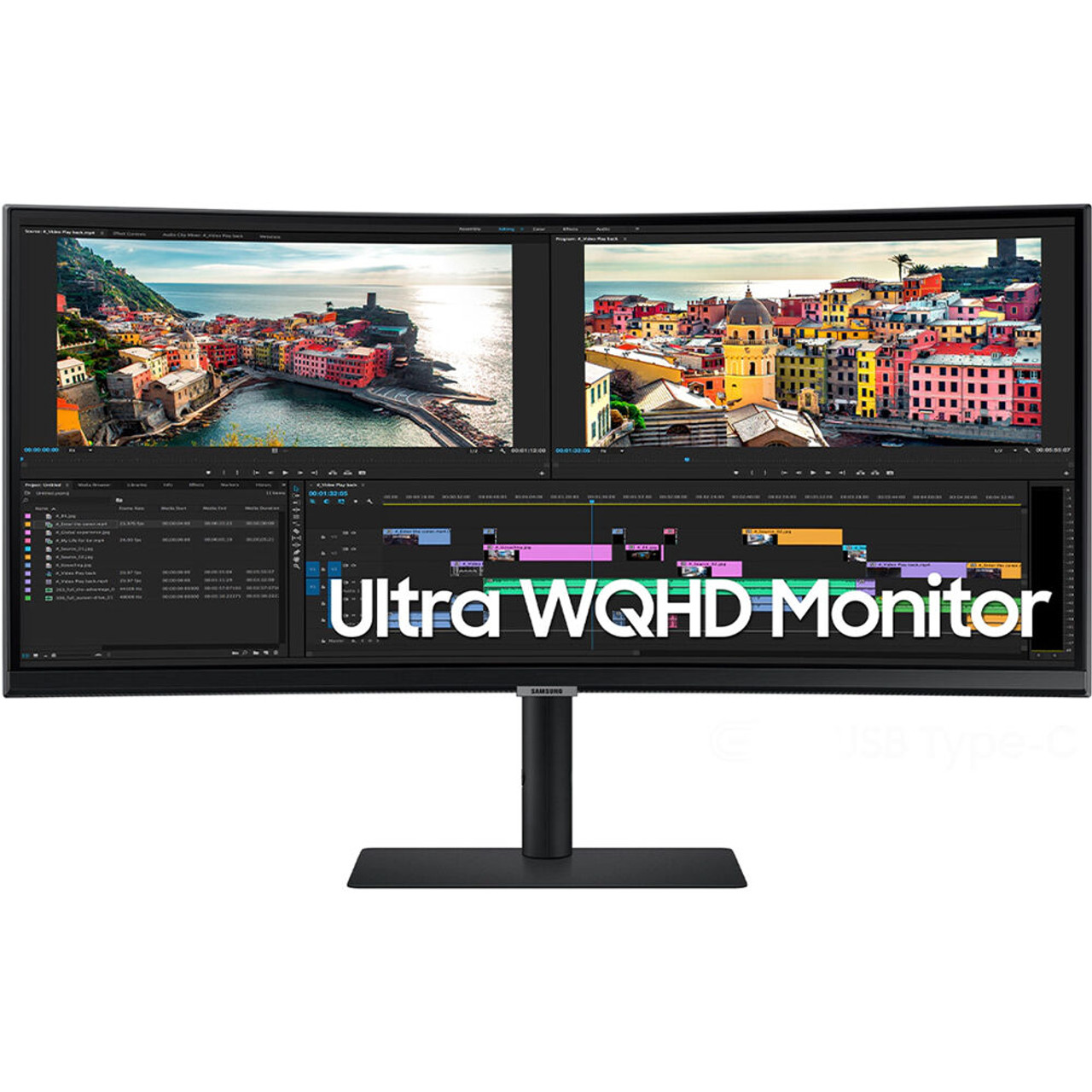 Samsung LS34A654UXNXGO 34" 3840 x 2160 60Hz Ultra-Wide WQHD Curved Monitor - Certified Refurbished