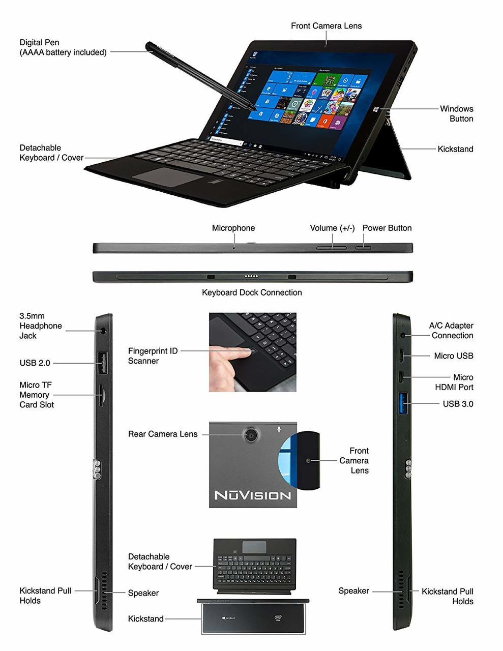 nuvision tablet with keyboard