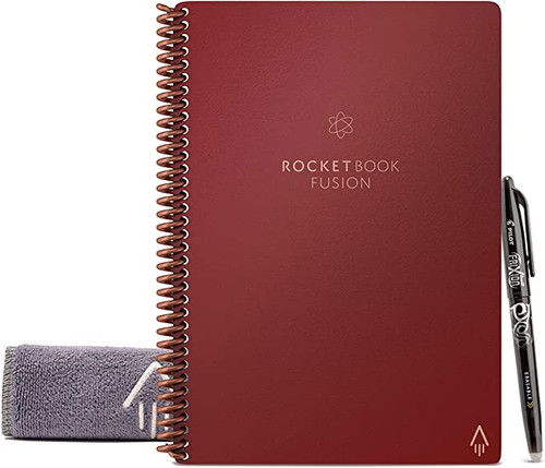 Rocketbook EVRF-E-K-CCE Fusion Smart Reusable Notebook with Pen and  Microfiber Cloth Executive Size Light Blue - Deal Parade
