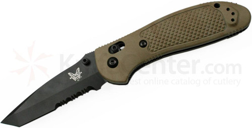 Benchmade Griptillian Tan, black blade, Tanto, 553SBKSN