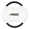 Dog Rope Ring Disk with Promotional Imprint - White