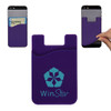 Custom Printed Cell Phone Credit Card Holder - Purple