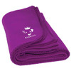 Fleece Pet Blanket with Custom Embroidery - Purple