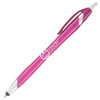 Logo Ballpoint Pens - Metallic Stratus Stylus - Magenta