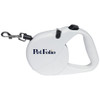 16ft Retractable Pet Leash with Custom Logo - White