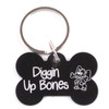 Bone Shaped Dog Collar Tag with Custom Imprint - Black