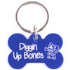 Bone Shaped Dog Collar Tag with Custom Imprint - Blue