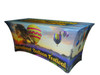 Custom Full Coverage Printed 6' Spandex Fabric Table Cover