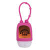 Hand Sanitizer Gel Pocket Bottle with Silicone Attachment - 1 oz - Neon Pink (Decal)