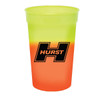 Promotional Cold Liquid Color Change Mood 17oz Stadium Cups - Yellow to Orange