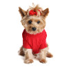 Combed Cotton Cable Knit Sweater for Dogs, Red