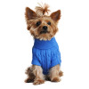 Combed Cotton Cable Knit Sweater for Dogs, Riverside Blue