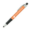Elite Metallic Promotional Pens w/Stylus - Orange