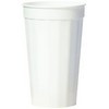 22 oz Custom Printed Reusable Stadium Cups - Fluted - White