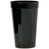 22 oz Custom Printed Reusable Stadium Cups - Fluted - Black