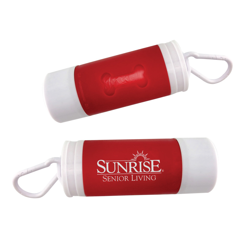 dog bag dispenser with flashlight
