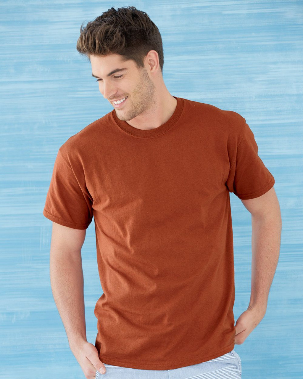Orange Shirt for Men - Gildan 2000 - Men T-Shirt Cotton Men Shirt