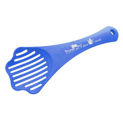 Paw Shaped Pet Litter Scoop with Custom Imprint - Blue