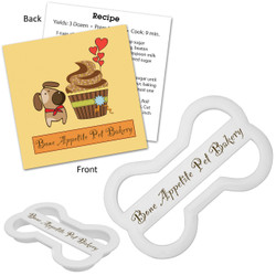 Customized Dog Bone Cookie Cutter & Recipe Card