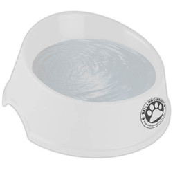 Chow Time Promotional Pet Food Bowls, Small - White Chow Time Promotional Pet Food Bowls, Small - White
