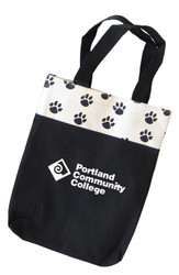 Custom Printed Paw Print Tote Bag - Small