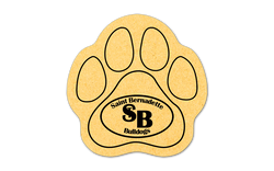 Pet Shaped Promotional Grow Sponges - Paw Print (Buff)