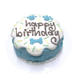Customized Sprinkle Birthday Cakes for Dogs, Organic - BLUE Customized Sprinkle Birthday Cakes for Dogs, Organic - BLUE
