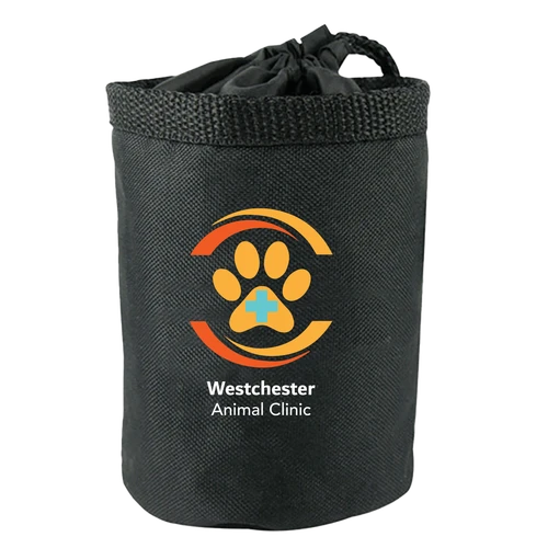 Full Color Promotional Dog Training Treat Bags w/Drawstring