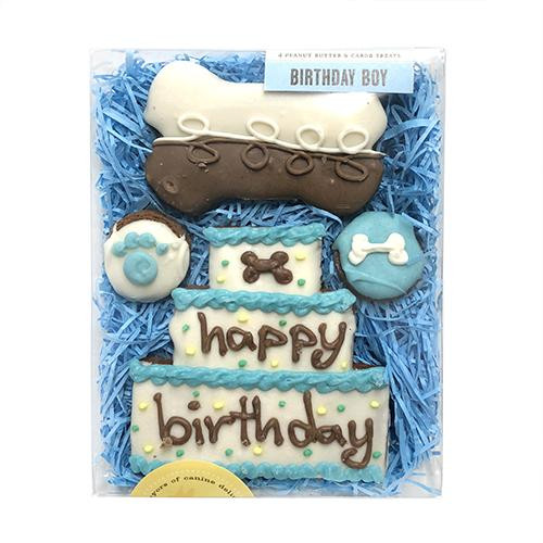 Happy Birthday Dog Cookie Gift Box (Boy)