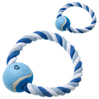 Custom Printed Promotional Tug Rope Tennis Ball Dog Toys