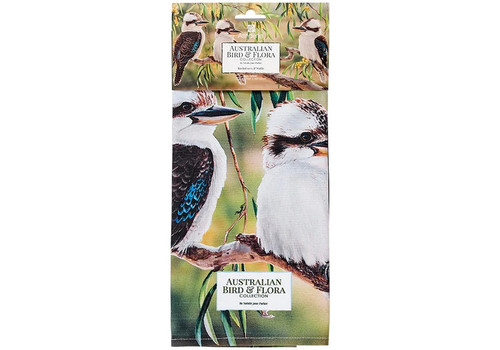 Ashdene Australian Bird and Flora Tea Towel - Kookaburra