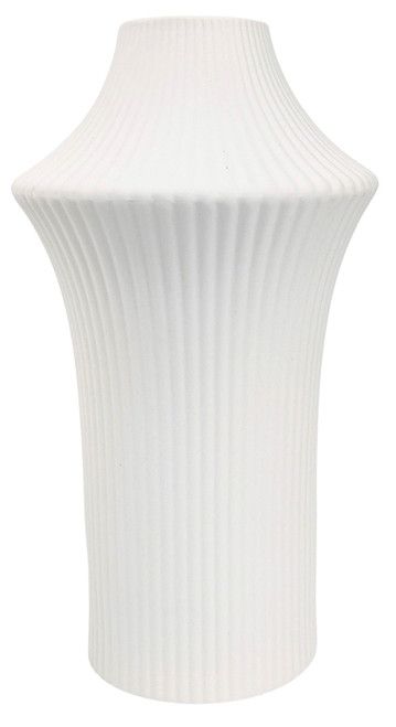 Urban Products Erina Ripple Vase White 22cm Urban Products Erina Ripple Vase White 22cm